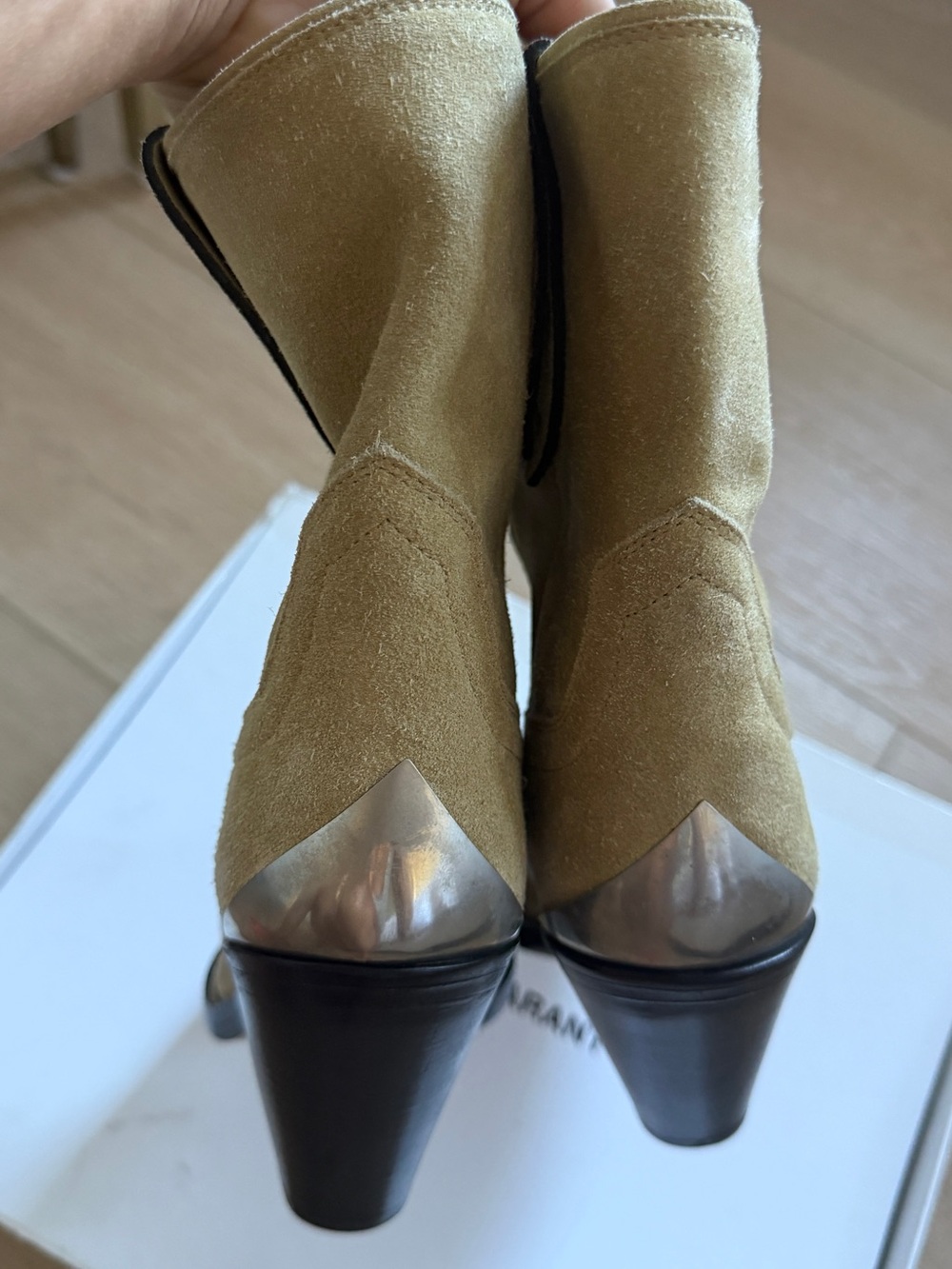 Nwd Isabel Marant Leyane Boot in Light Beige with metal details size 6 36 - Picture 3 of 8